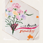 花を添えたお名前アート作品